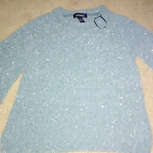 Greenish Blueish Sparkly Sweater - Picture 1 of 2
